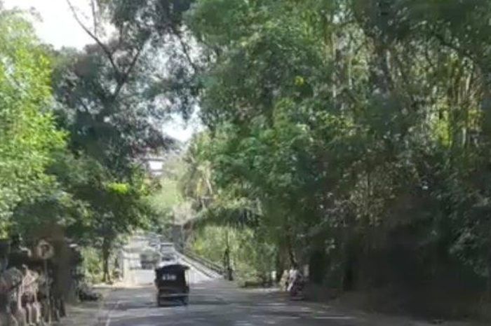 Jalan raya Mambal-Pelaga, Badung, Bali yang akan dilakukan perbaikan