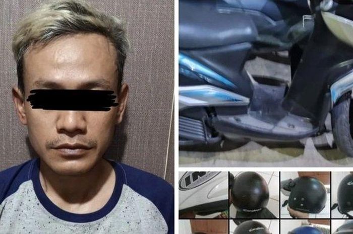 Angga Darmawan alias Bonge, pelaku pencurian spesialis helm di Pondok Aren, Tangerang Selatan