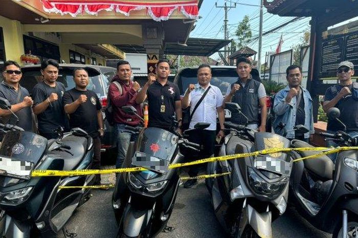 Barang bukti hasil penggelapan motor rental spesialis antar provinsi