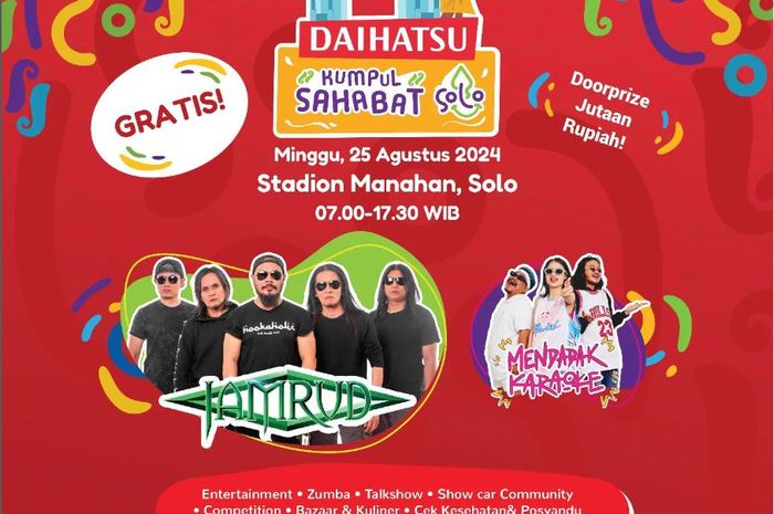 Daihatsu Kumpul Sahabat mampir di kota Solo pada 25 Agustus 2024 di Stadion Manahan Solo