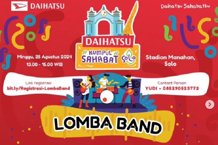 Daihatsu adakan lomba band dengan hadiah jutaan rupiah. Berikut ini syarat-syaratnya