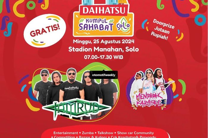 Daihatsu Kumpul Sahabat Solo bakal menampilkan band Jamrud dan bisa karoke bareng MendadakKaraoke