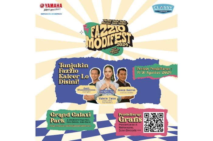 Fazzio Modifest 2024 Bekasi akan hadir di Mall Grand Galaxy Park, Bekasi.