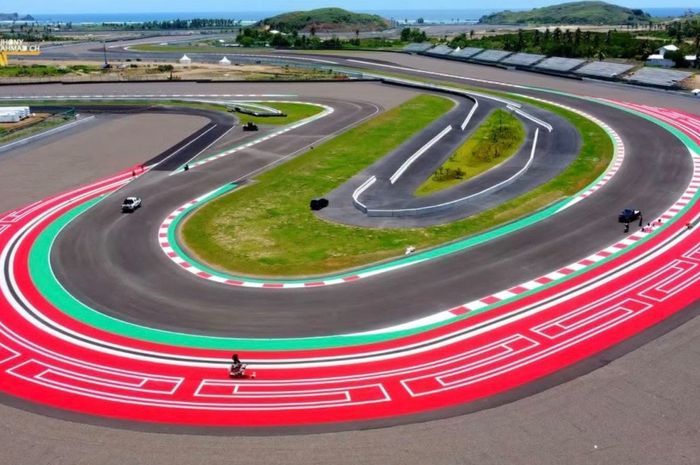 Ilustrasi Sirkuit Mandalika sebagai tuan rumah gelaran MotoGP Mandalika 2024.