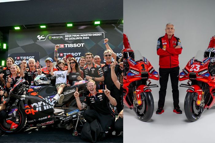 Aprilia resmi memecat kru yang berbuat curang yang sempat dilabrak Davide Tardozzi