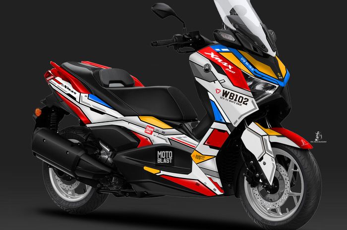 Digimods Yamaha XMAX berlivery Gundam karya Motoblast