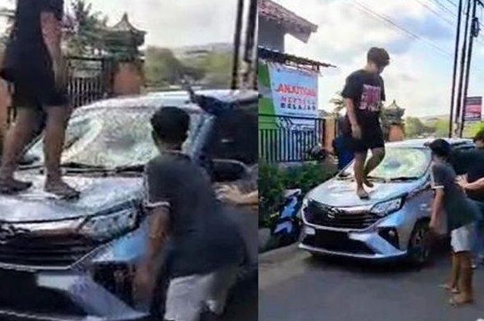 Daihatsu Sigra jadi sasaran emosi warga, berawal 3 orang mencurigakan keluar dari toko