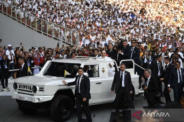 Maung MV3 yang digunakan Paus Fransiskus saat misa agung di Gelora Bung Karno (GBK), (5/9/24)