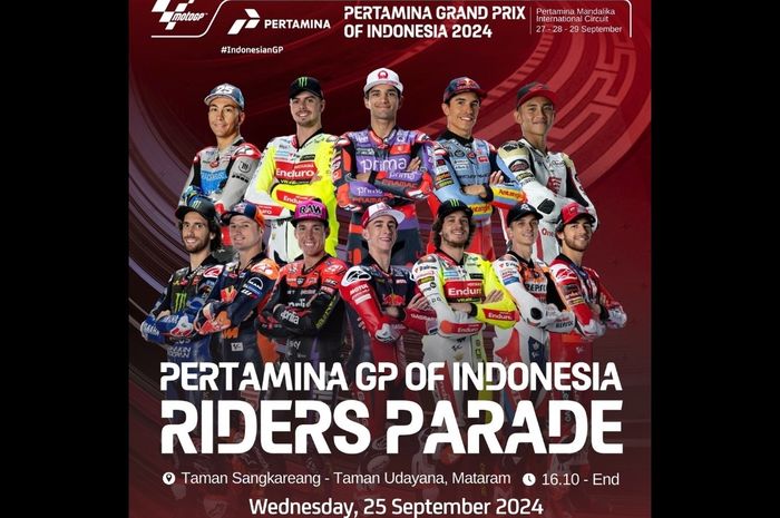 Pembalap MotoGP akan hadir di parade pembalap MotoGP Mandalika 2024