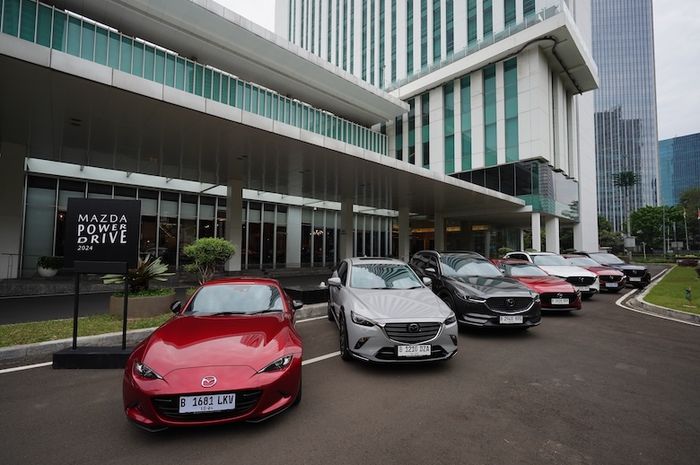 Deretan mobil yang tersedia untuk test drive di Mazda Power Drive