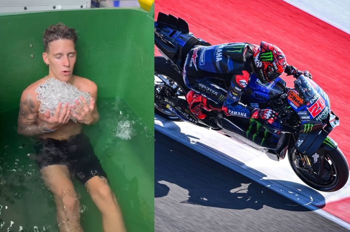 Fabio Quartararo mandi air es usai hari pertama MotoGP Mandalika 2024