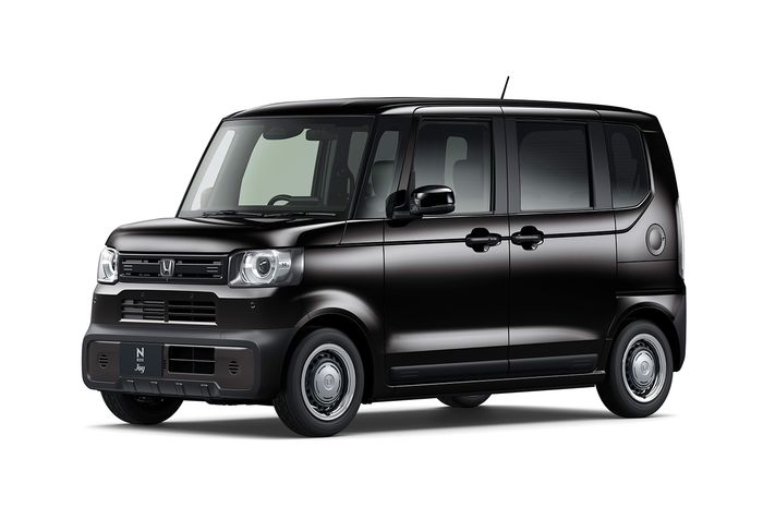 Honda N-BOX Joy warna Crystal Black Pearl.