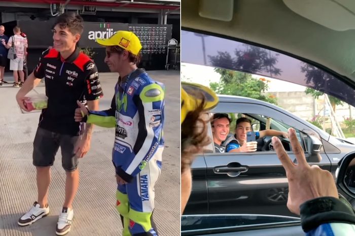 Valentino Rossi KW datang ke MotoGP Mandalika 2024, ketemu Maverick Vinales dan Raul Fernandez