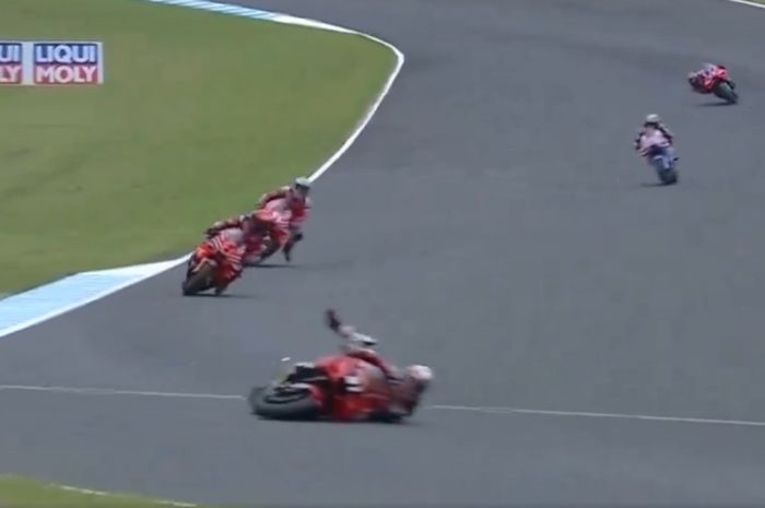 Pedro Acosta crash saat memimpin sprint MotoGP Jepang 2024