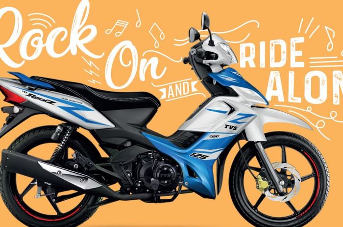 penampakan TVS Rockz, pilihan motor bebek anti mainstream yang bisa nyetel lagu