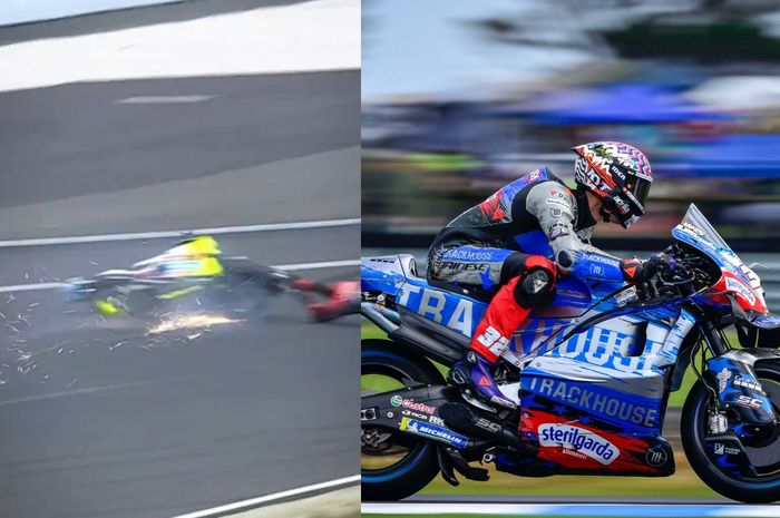 Lorenzo Savadori cedera gara-gara crash Marco Bezzecchi dan Maverick Vinales di sprint MotoGP Australia 2024