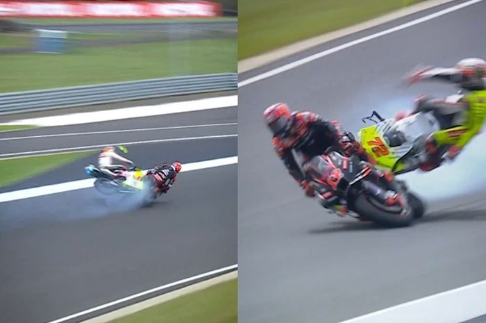 Maverick Vinales dan Marco Bezzecchi masih berselisih pendapat soal crash di sprint MotoGP Australia 2024