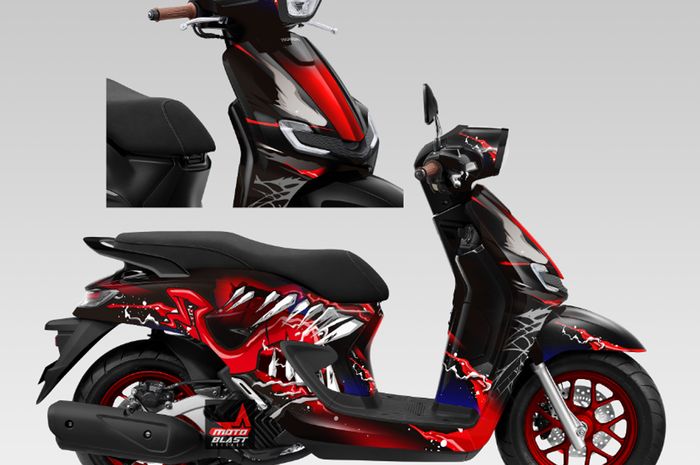 Digimods Honda Stylo 160 dengan livery Venom karya Motoblast