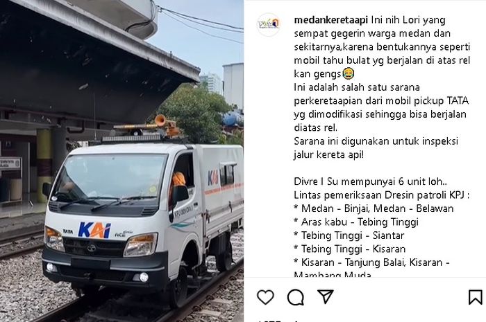 Ini mobil dengan sebutan tahu bulat yang bebas seliweran di atas rel kereta api.