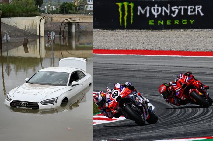 Setelah Valencia, kini Barcelona juga dilanda banjir akibat cuaca buruk, seri terakhir MotoGP 2024 kembali terancam