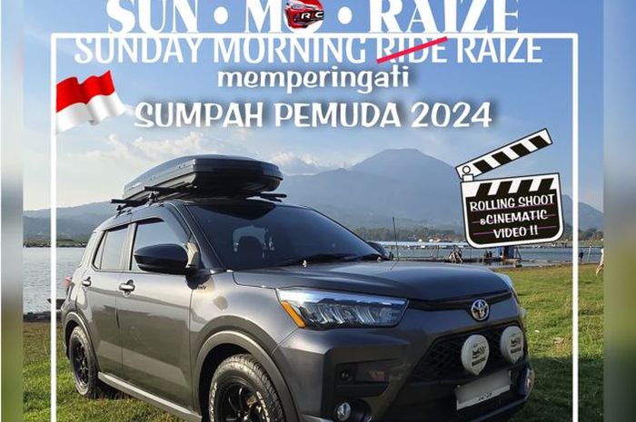 Raize Indonesia Club menggelar sunmori bersama komunitas Toyota se-Jabodetabek dan Karawang untuk peringai Sumpah Pemuda 2024