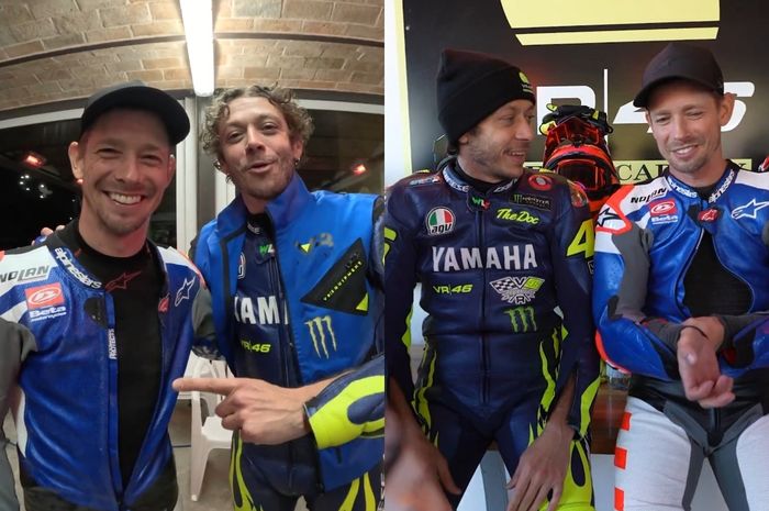 Valentino Rossi dan Casey Stoner sekarang sangat akrab, dulu sih enggak begitu