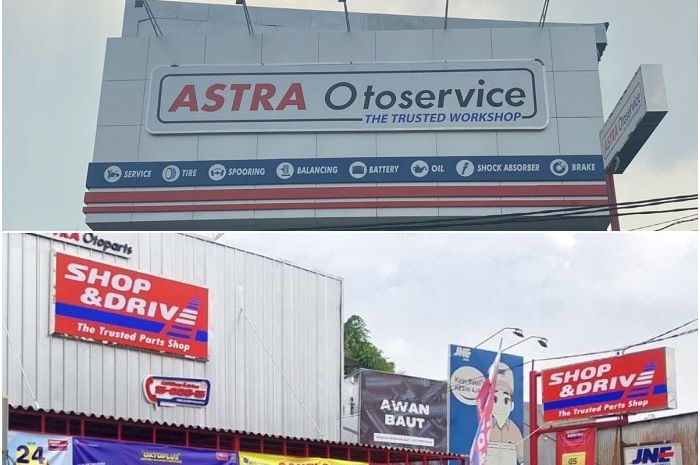 Logo Astra Otoservice dan Shop &amp; Drive juga memiliki perbedaan yang mudah diketahui