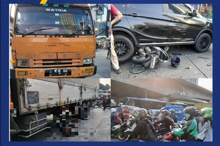 Kecelakaan truk di Traffic Light Slipi Jakarta Barat
