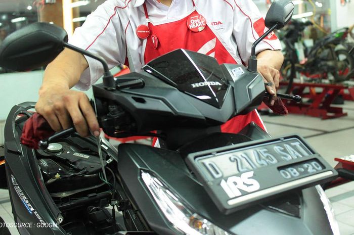 Ilustrasi setang motor.(Wahana Honda)  