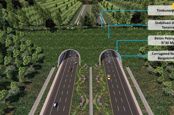 Tol Ibu Kota Nusantara (IKN) Seksi 3B segmen KKT Karingau-Simpang Tempadung memiliki jembatan perlintasan beruang madu