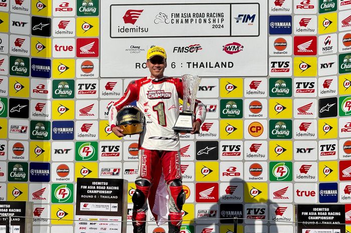 Herjun Atna Firdaus menjadi juara umum balap Asia Road Racing Championship (ARRC) kelas Asia Production 250 (AP250) 2024