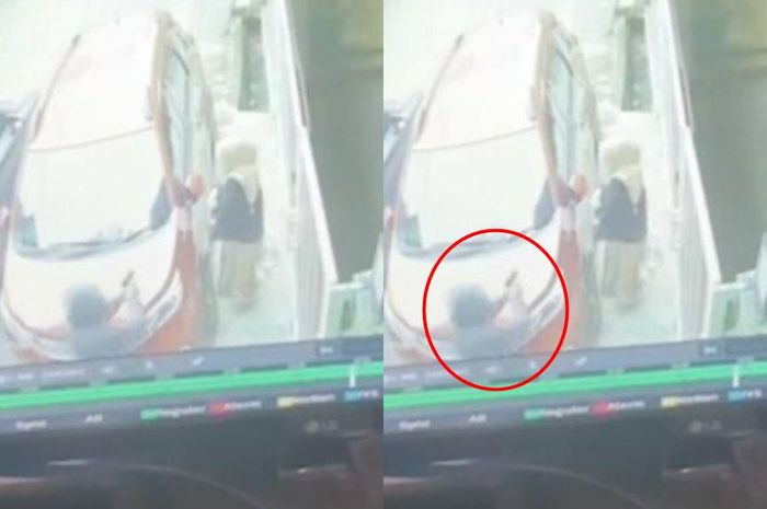 Video rekaman CCTV dugaan penculikan ibu di Antapani, Bandung, Jawa Barat.