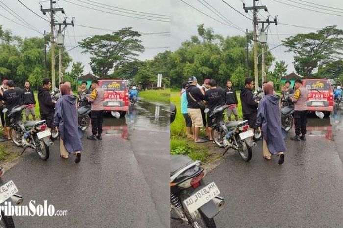 Keributan saat COD Yamaha Jupiter Z 2007 Rp 2,8 juta yang ternyata hasil malingan di depan (Perumahan) Taman Sentosa di Waduk Cengklik Boyolali