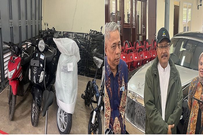 Barang-barang di Gudang Hadiah Tak Tertebak (HTT) Kementerian Sosial (Kemensos) mulai Vespa sampai Rolls-Royce bakal dilelang