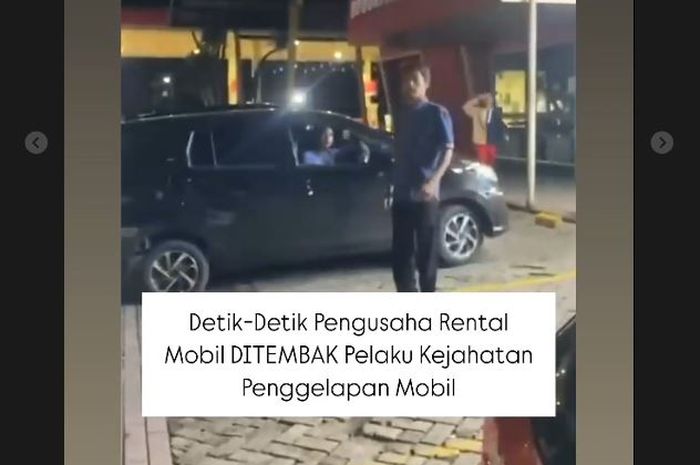 Detik-detik penembakan bos rental mobil di rest area tol Tangerang-Merak KM 45