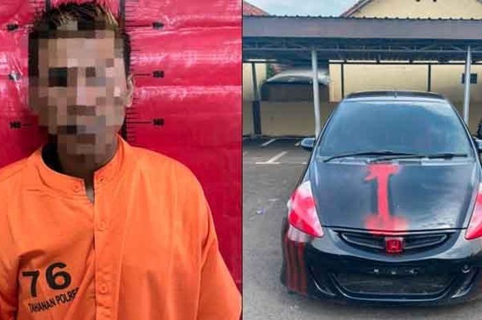 Moh. Sholeh (31), pelaku pencurian Honda Jazz GD3 milik Moh. Khotib di desa Ketawang Karay, Ganding, Sumenep Madura, Jawa Timur