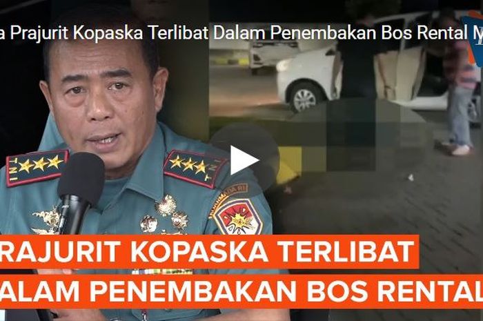 Pangkoarmada RI TNI AL, Laksamana Madya Denih Hendrata saat konferensi pers kasus penembakan bos rental mobil oleh tiga oknum TNI AL, dua dari KOPASKA dan satu Kelasi KRI Bontang