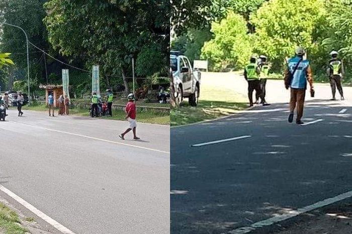 Contoh razia Polisi di tikungan jalan yang tergolong pelanggaran hukum