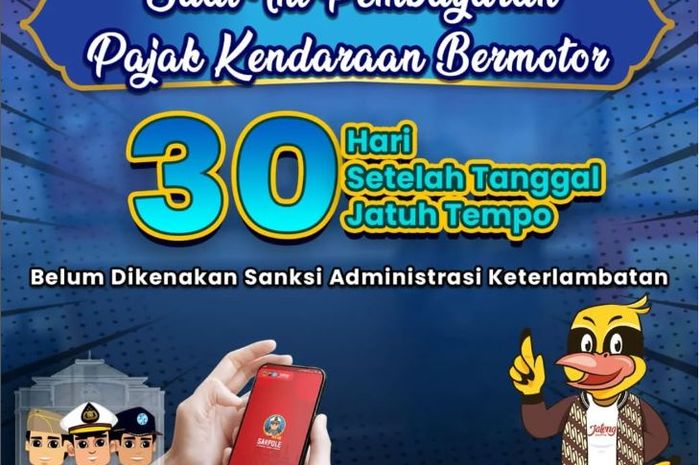Telat bayar pajak kendaraan selama 30 hari di Jawa Tengah masih diampuni dari sanksi denda 
