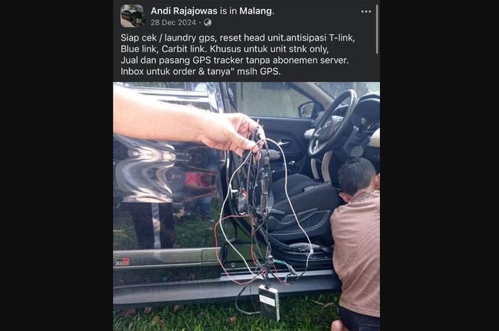 Tindak kriminal Jasa Laundry GPS mobil yang ditawarkan melalui Facebook