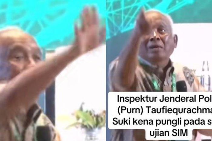 Irjen Pol (Purn) Taufiequrachman Ruki saat menceritakan pengalamannya kena pungli saat ujian SIM di alan Batu Ceper, Jakarta Pusat