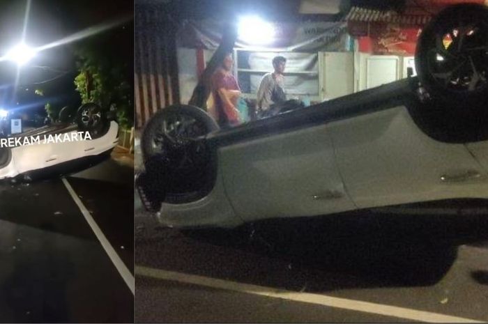 Hyundai Creta yang dikemudikan artis FTV Larasati Nugroho mengalami kecelakaan di Jalan Ulujami, Pesanggrahan, Jakarta Selatan pada Kamis (30/1/2025) dini hari
