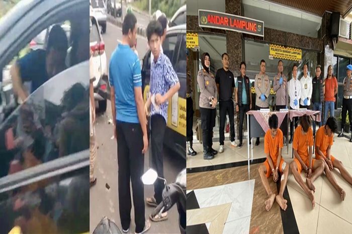 Tiga pelaku percobaan pembegalan sopir taksi online di Bandar Lampung, Lampung berhasil ditangkap, dua diantaranya ditembak Polisi