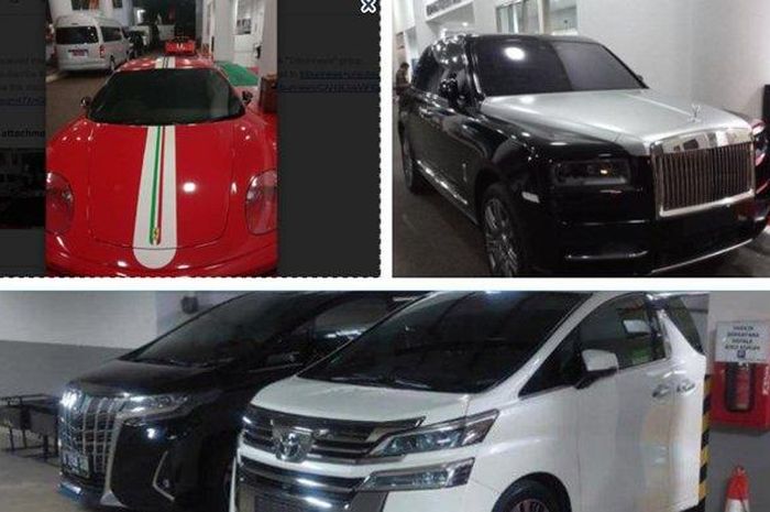 Beberapa mobil Harvey moeis yang disita