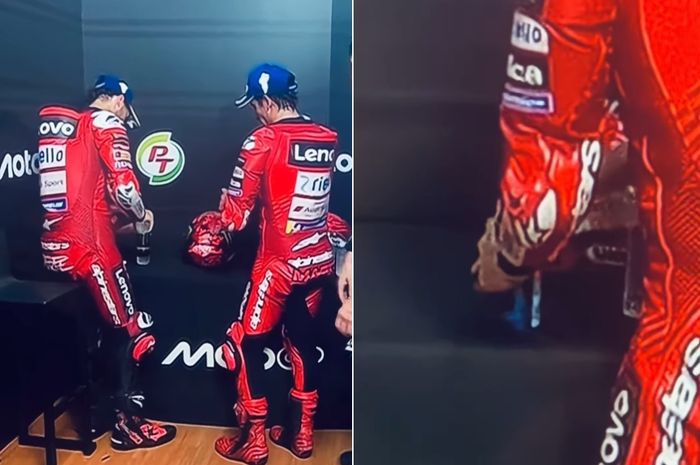 Marc Marquez dan Pecco Bagnaia ketahuan mengoplos minuman di MotoGP Thailand 2025