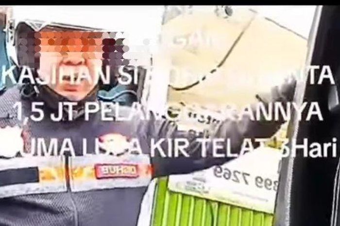 Viral oknum Dishub tarik Rp 1,5 juta ke sopir dengan alasan KIR telat 3 hari.