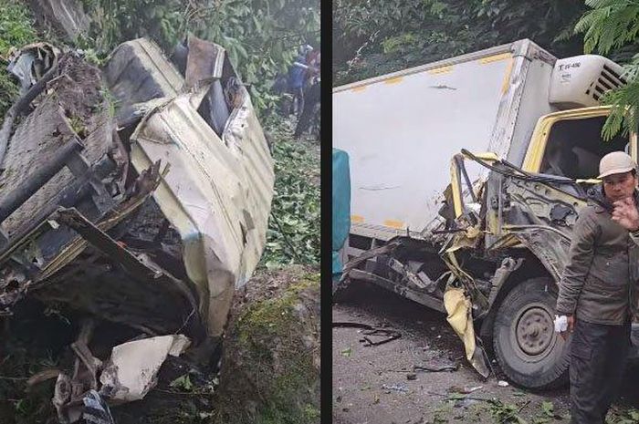 Kecelakaan beruntun di Cianjur, 1 truk hancur lebur bak dicincang