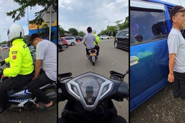 Pemilik Suzuki APV Dibonceng Polis keliling rest area KM 130 tol Cipali karena lupa posisi parkir mobilnya