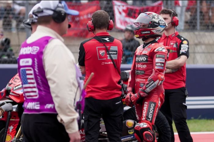 Marc Marquez ogah disalahkan soal insiden start MotoGP Amerika 2025 beberapa waktu lalu