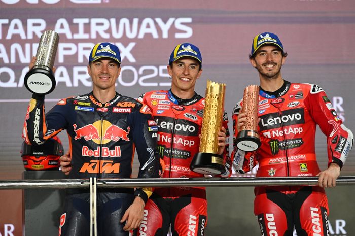 Reaksi Maverick Vinales usai podium MotoGP Qatar 2025 dibatalkan